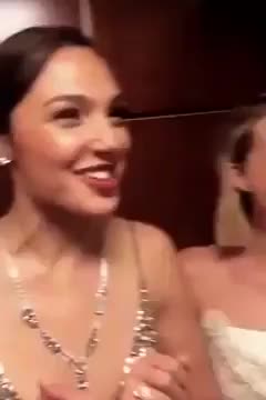 A drunk/horny Gal Gadot and Margot Robbie taking you back up to their hotel room for a threesome - free porn video
