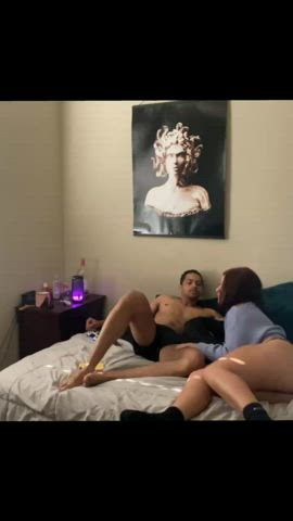 Practicing throating him 🖤 - free porn video