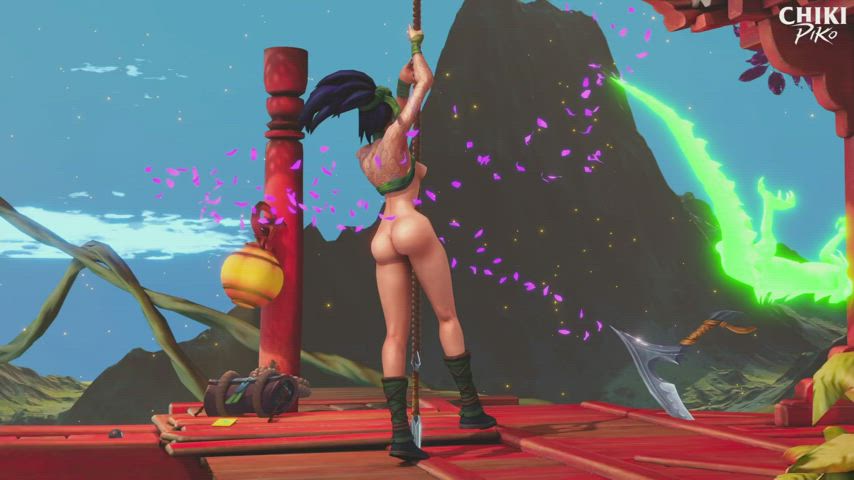 Akali's Pole dance (Chikipiko)[League of Legends] - free porn video