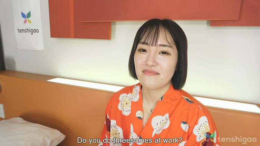 Hana Kawamura is in a threesome today sucking and fucking two men. - free porn video