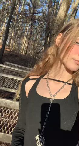 Showing my tits off outside is more fun - free porn video