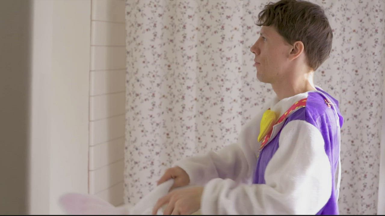 Pranking mom & sis as a easter bunny - free porn video