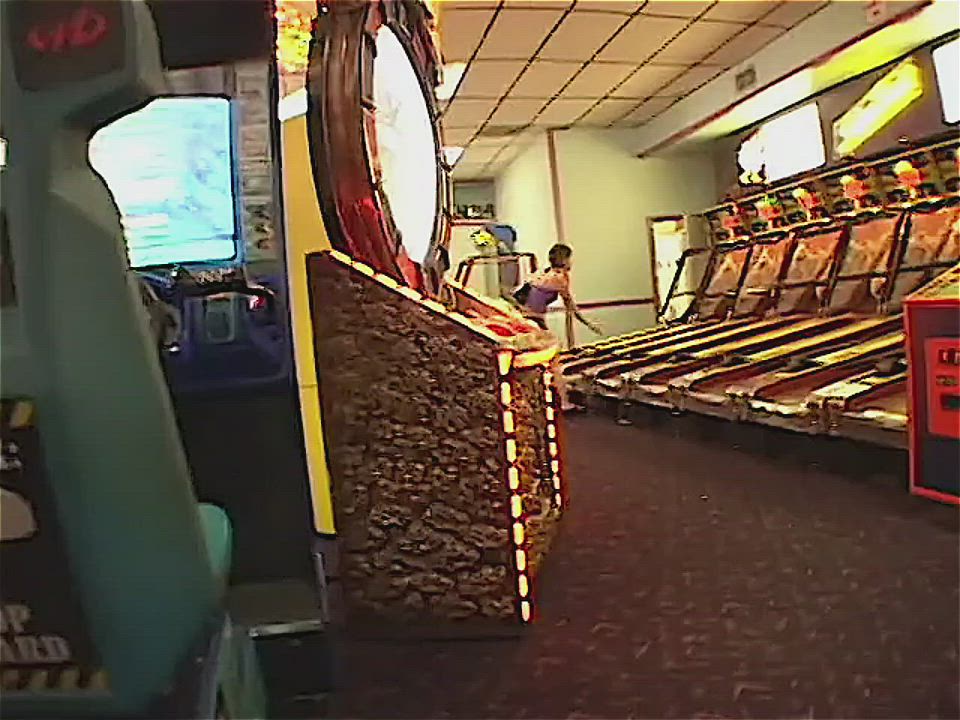 Allie Sin, Kicking ass at the arcade [60fps, upscaled] - free porn video