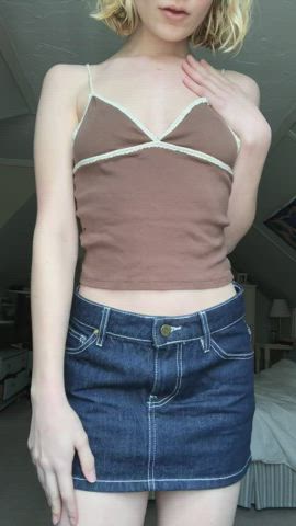 Want to see what the cute girl in class looks like under her clothes? 🥰😇 - free porn video
