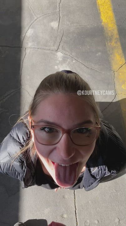 Parking garage facial - free porn video