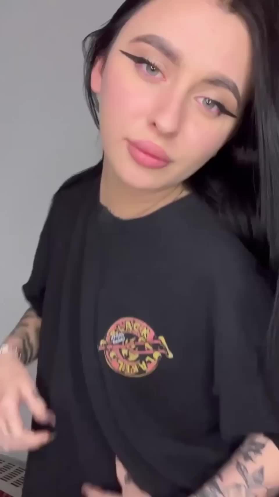 Teasing you with my petite tits - free porn video