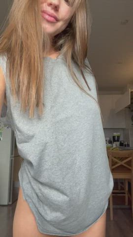 It’s cool to wear boyfriends clothes 😈 - free porn video