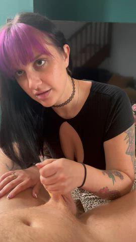 Told him this was a teaser of his surprise later. Drove to a car park and drained his balls with an audience 😈 - free porn video