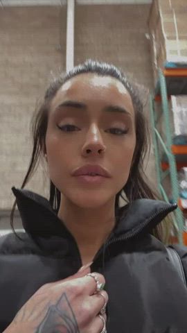 Volume up! I got caught flashing in public! ;) [gif] - free porn video