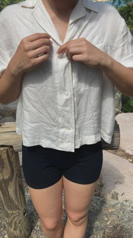 Flashing my hard nipples in public - free porn video
