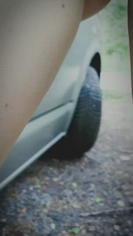 F42 Pushing out a big load of cum in the woods - free porn video