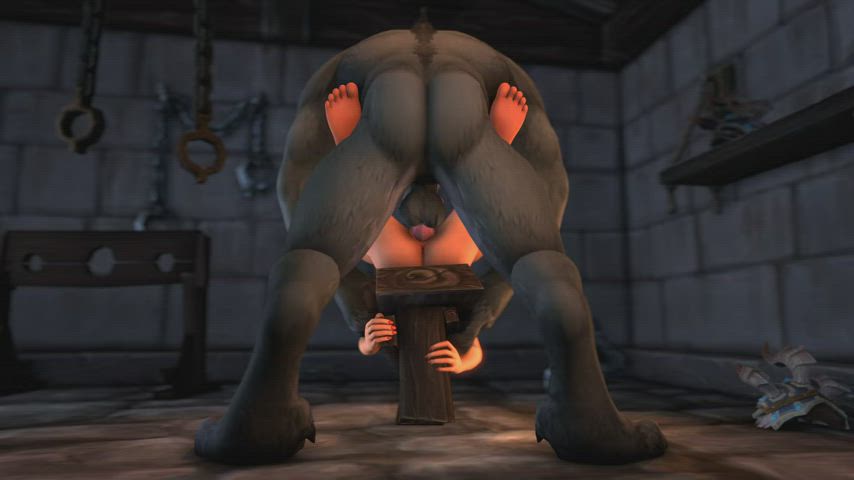 Worgen fucks and knots a blood elf in the Stockade (Lawnmower333) [World of Warcraft] - free porn video