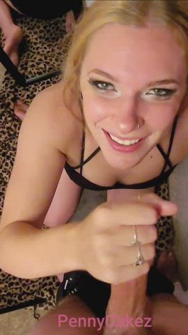 Date night turned into me finishing him off on my face - free porn video