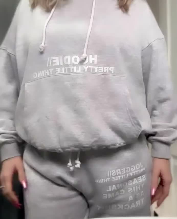 My oversized tracksuit does a good job of hiding the goods - free porn video