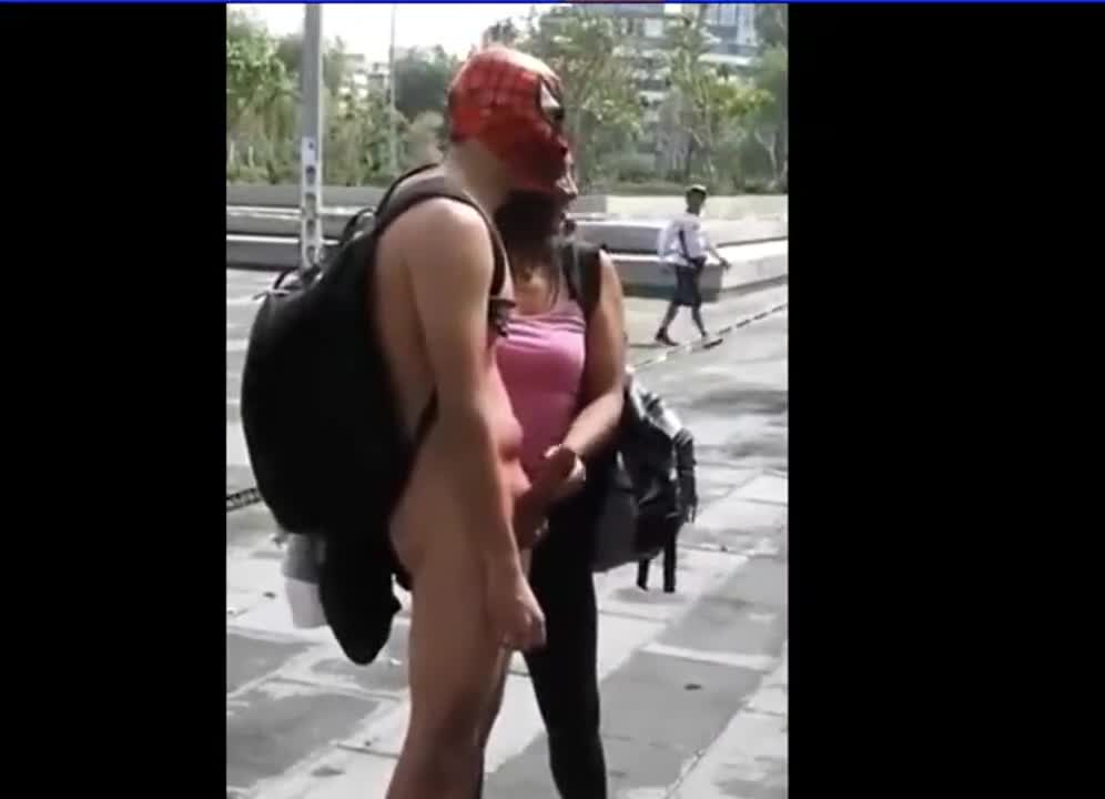Remember this ancient public Spidey cumshot video? - free porn video