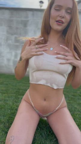 You think I’ll win the wet T-shirt contest? ;) - free porn video