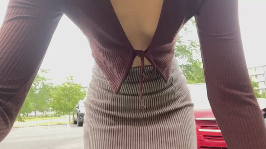 Really no bra when going out in real life - free porn video