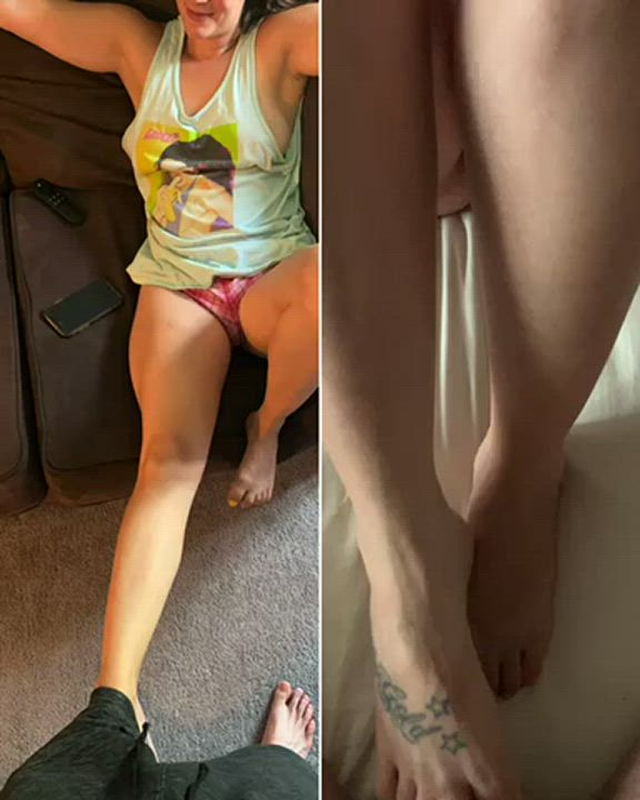 When I’m talking to my wife and she slides her foot up my shorts 🥰🥰🥰 33. Size 5.5-6 - free porn video