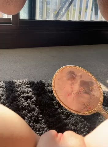 Just showing you my new mirror 😜 - free porn video
