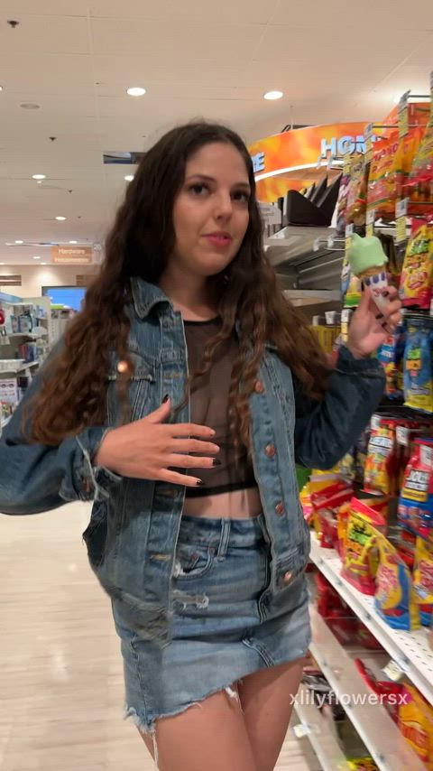 I spent the entire day in this see-through mesh top! - free porn video