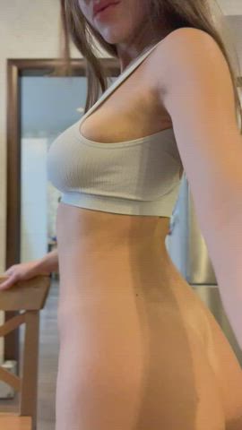Daddy, if I will bend over like this, would you spank me? - free porn video