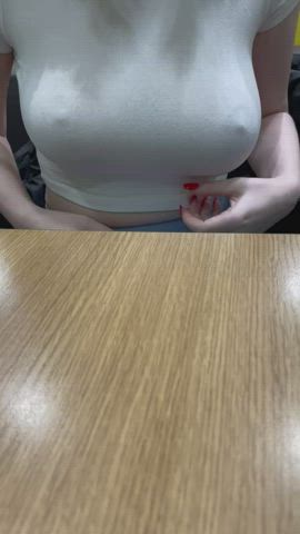 Just a horny teen at McDonald’s [GIF] f19 - free porn video