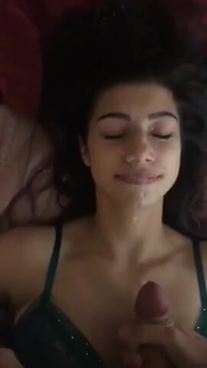 Cute Brunette Friendly Fire Cumshot Facial - free porn video