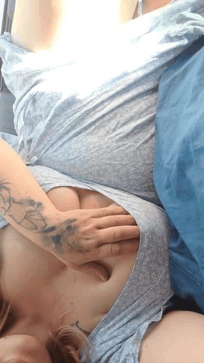 I love showing off my tits out in the open - free porn video