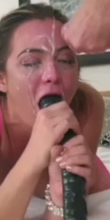 Gagging and cummed - free porn video
