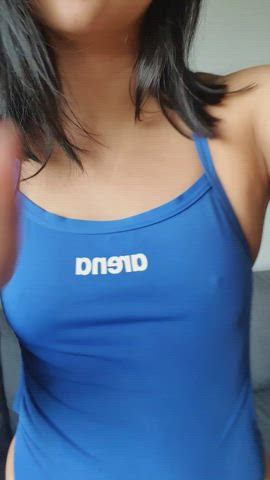 You like my swimsuit?😘💕💙 - free porn video