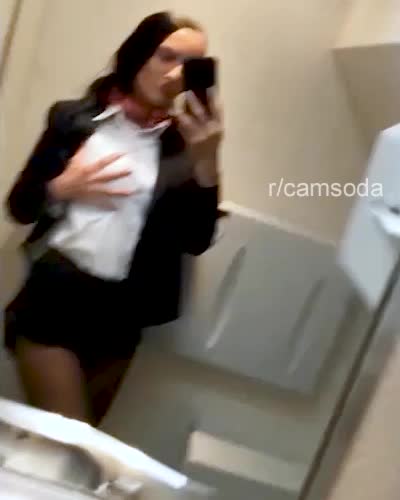 even stewardesses need breaks... - free porn video