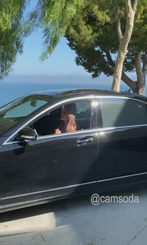 Glamour Model Getting Out of Her Car - free porn video