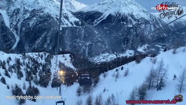 Daring Amateur Risky Public Swallow On The Teleferic - free porn video