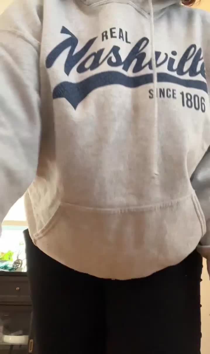 I wonder if the people at the grocery store knew what I was hiding under my hoodie?🙈 - free porn video
