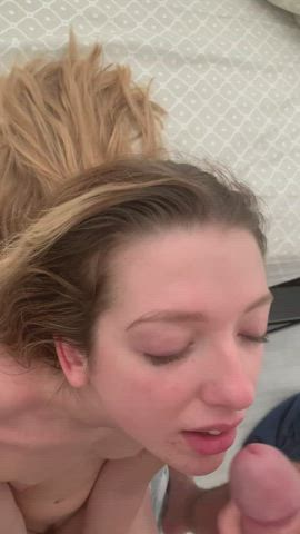 I feel like a good girl when I get cum on my face - free porn video