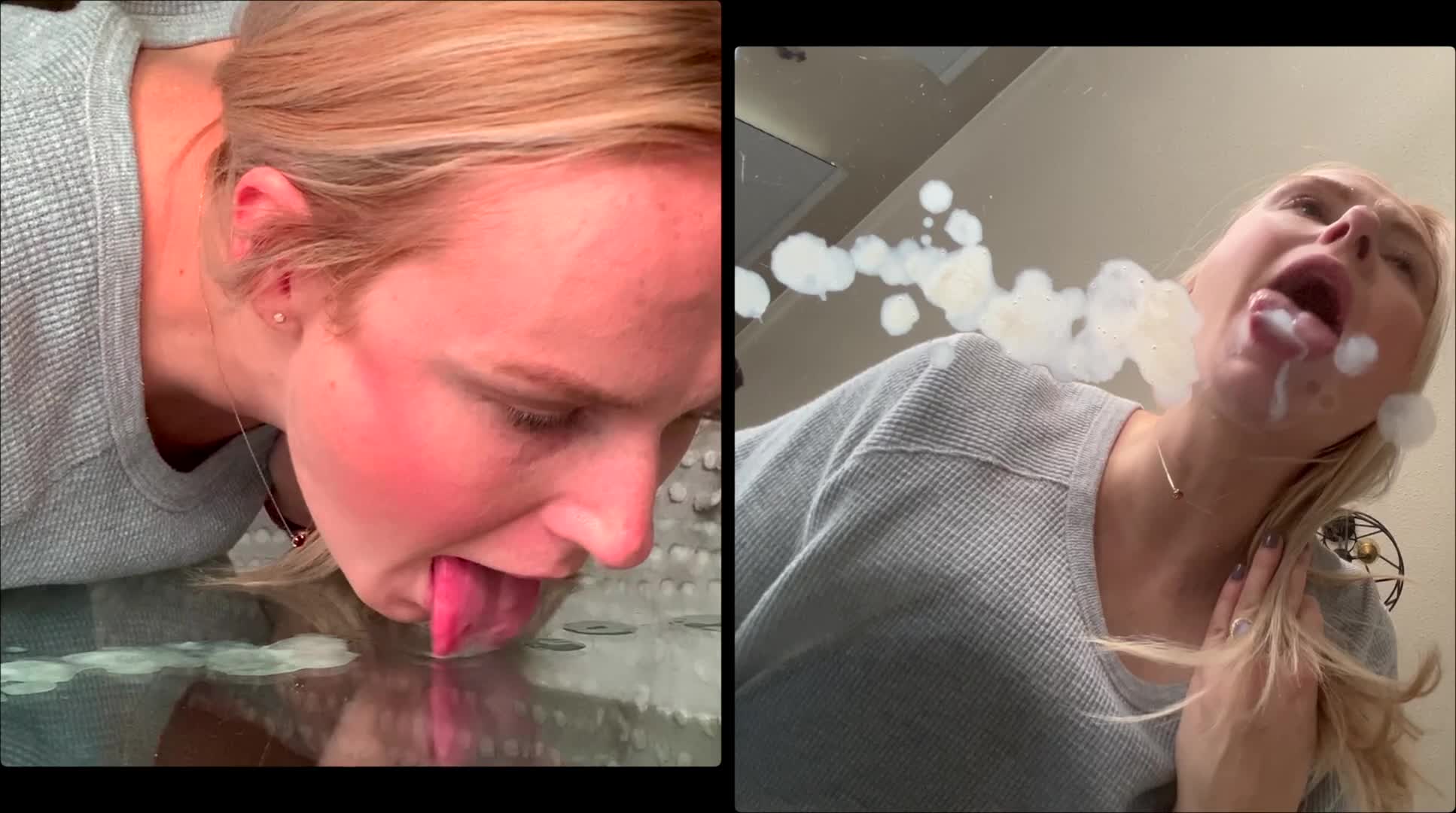 Licking up my lunch! - free porn video