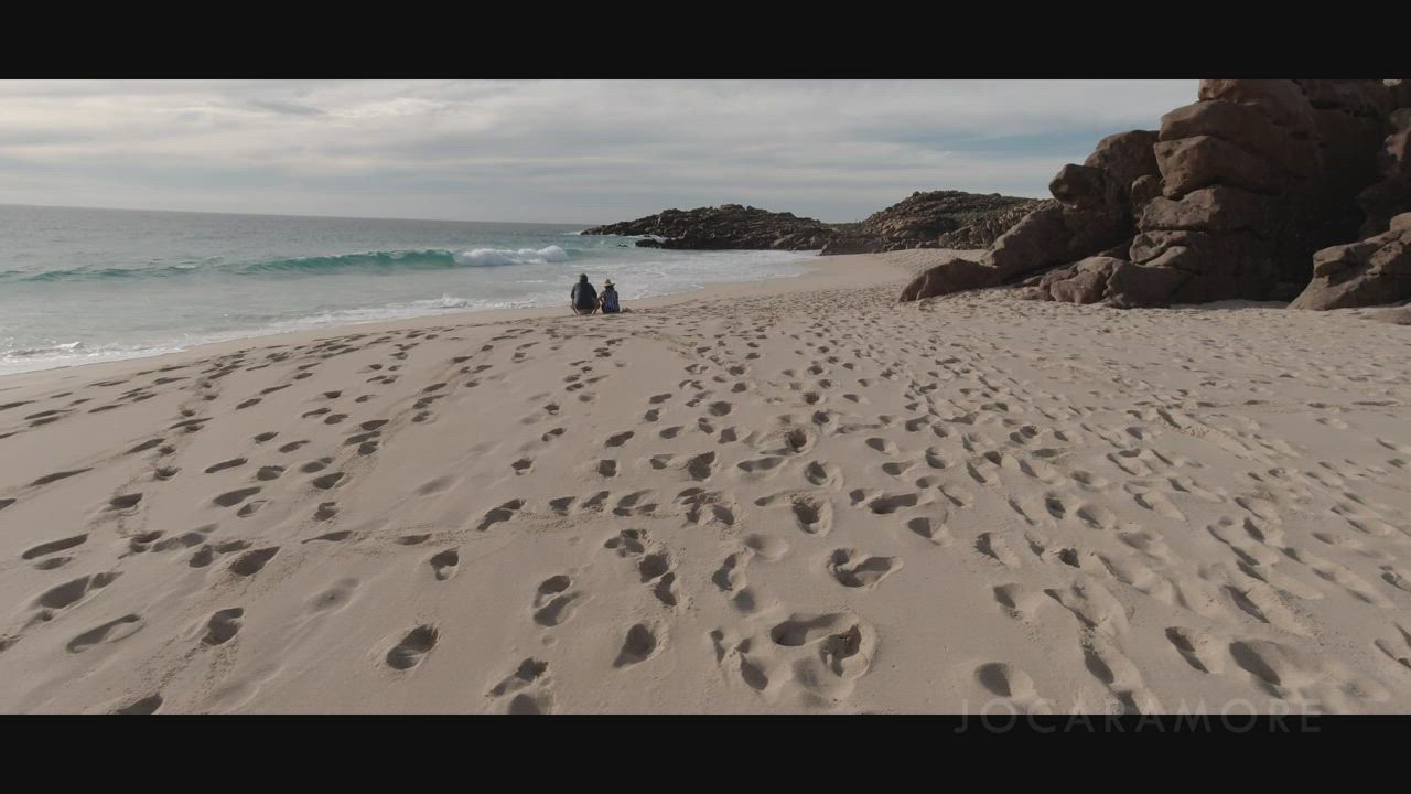 My petite wife makes me cum so hard on the public beach! [gif] - free porn video