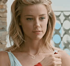 Bitch can’t take her eyes off of the outline in your pants… [Amber Heard] - free porn video