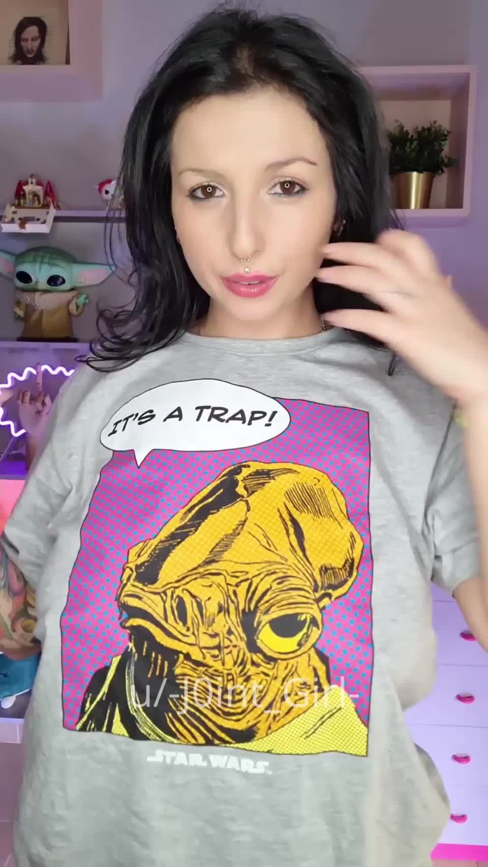 Hope my tits will make your lightsaber hard (OC) - free porn video