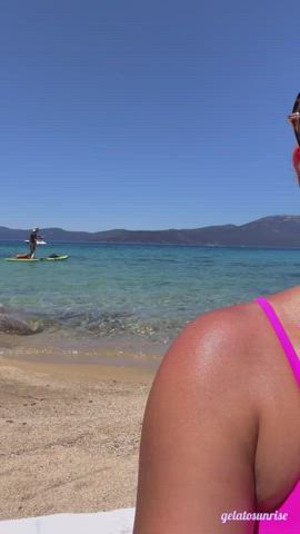 Give me a beach day and I’ll always play [gif] - free porn video