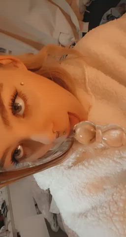 Glass dildos are fun to suck - free porn video