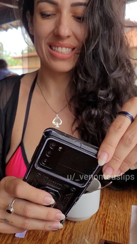 Quick, cuck. Look here on the cell phone what I was doing while you were sleeping and almost missed the hotel breakfast. - free porn video
