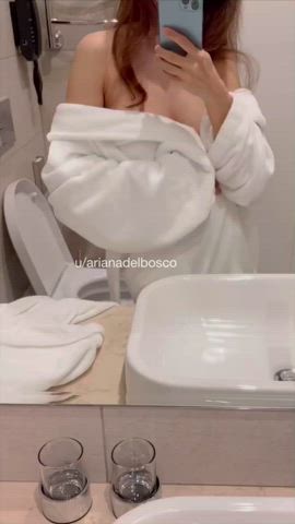 I have some nice mommy milkers under my bathrobe! - free porn video