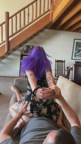 He only lasted one minute with me riding him like this - free porn video