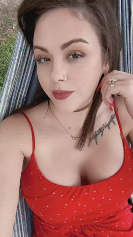 Lets lay in the hammock together! 😈 - free porn video