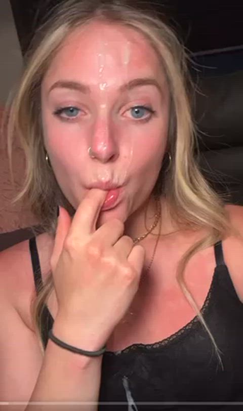 can’t decide between facials and swallowing so I do both :) - free porn video