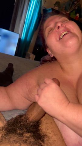 BBW stroking BBC while we smoke a blunt (OC) - free porn video