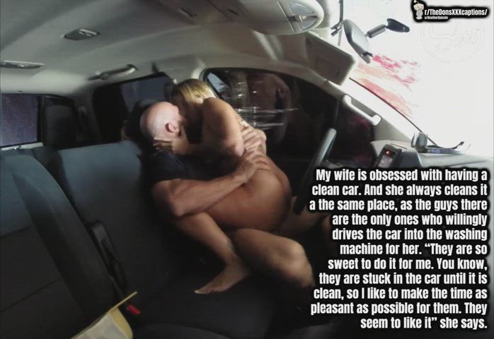 My wife is a terrible driver. She can’t even drive the car into the carwash by herself... - free porn video