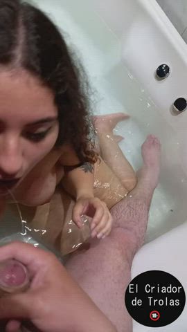 foreskin cum in the bath - free porn video