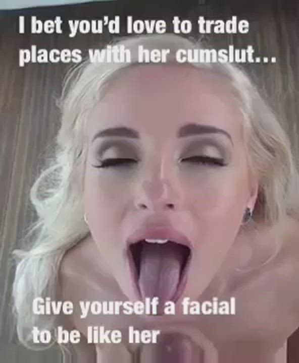 She looks so pretty gooned out with cum on her face, you should try it dude! - free porn video